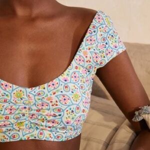 Boden Multicolor Patterned Bikini top